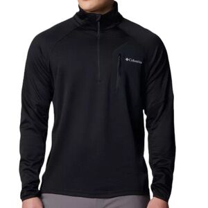 Columbia Men's Stout Canyon™ Half Zip textured Pullover black Size XL